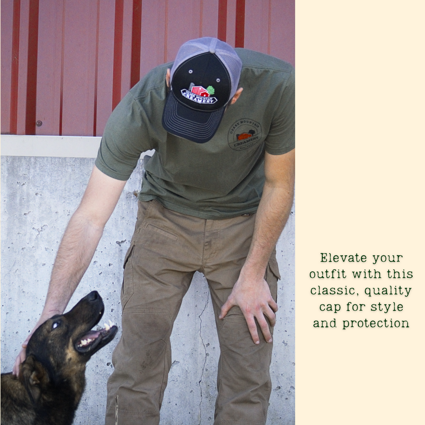 Black/Grey Embroidered OMC Cap