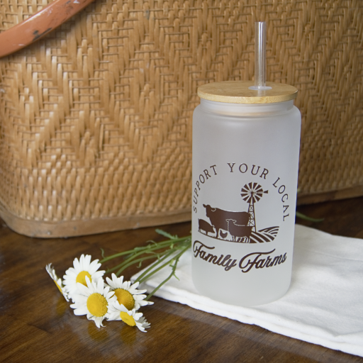 Family Farms Glass Cup