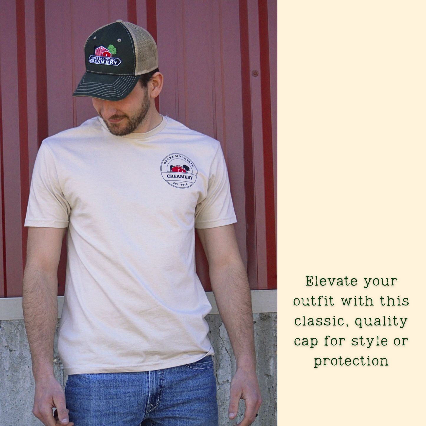 Green/Tan Embroidered OMC Cap