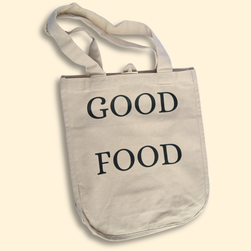 "Good Food" Reusable Grocery Tote Bag