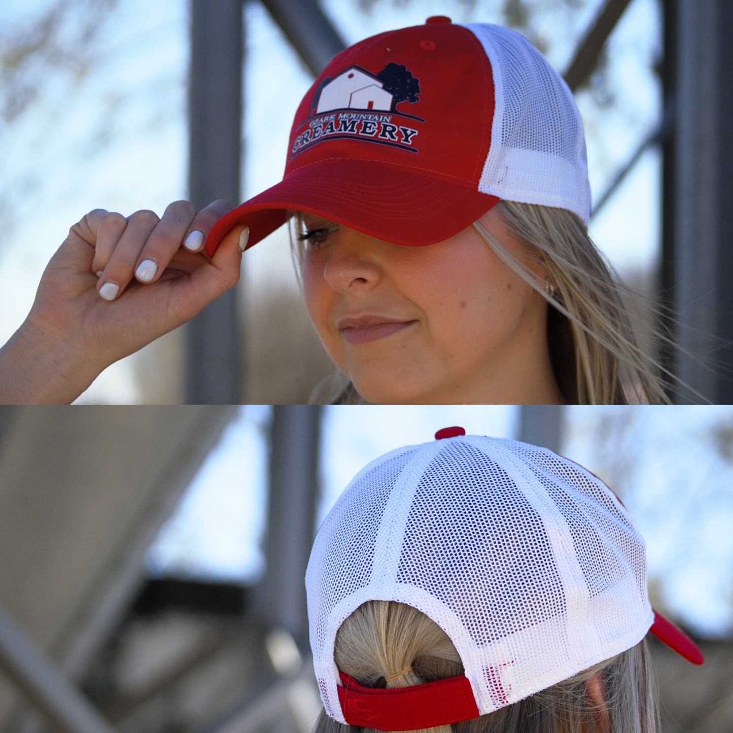 Red/White OMC Screenprint Cap