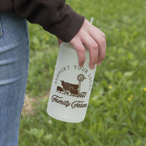 Family Farms Glass Cup