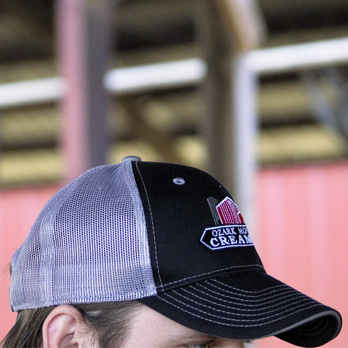 Black/Grey Embroidered OMC Cap